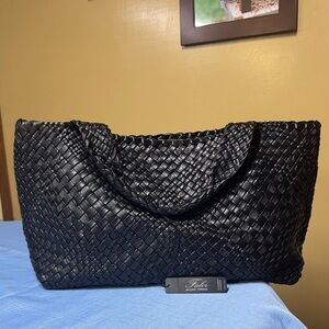Falor Firenze Leather Hand Woven Large Tote Shoulder Bag Made in Italy NWT RARE